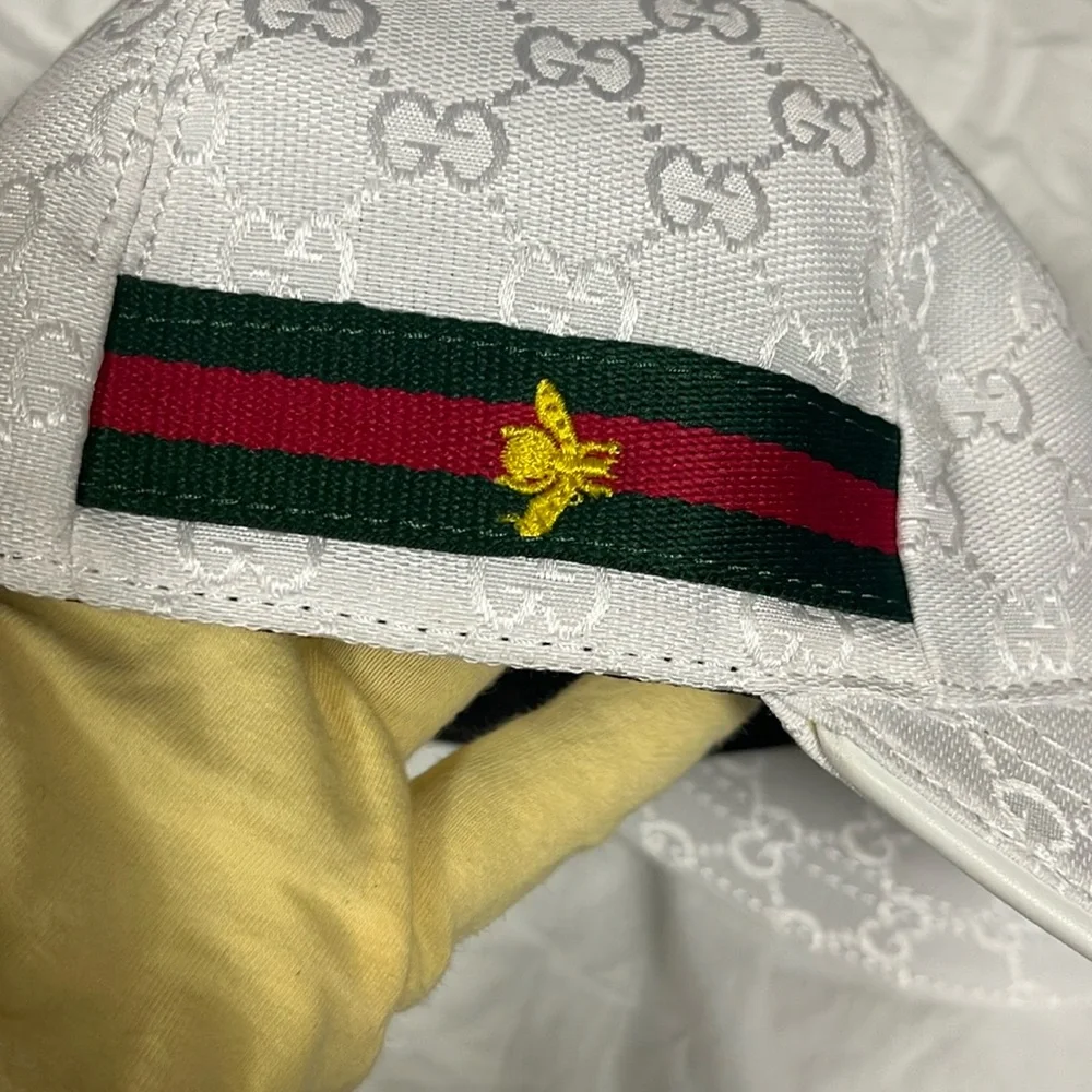 Gucci white Monogram Baseball Cap - Picture 3 of 7